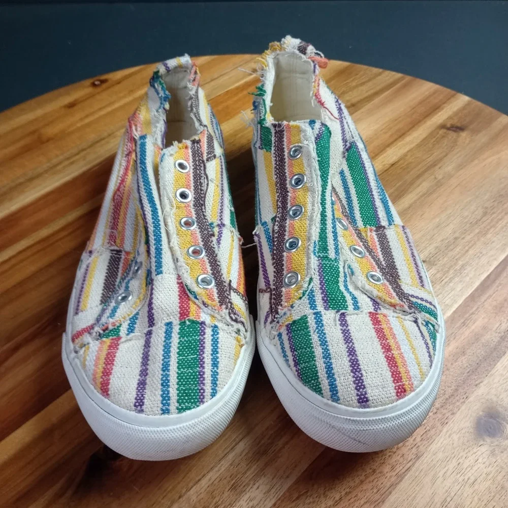 Corkys Babalu Slip On Canvas Shoes Sneaker Women's Size 10 Beach Vacation Resort